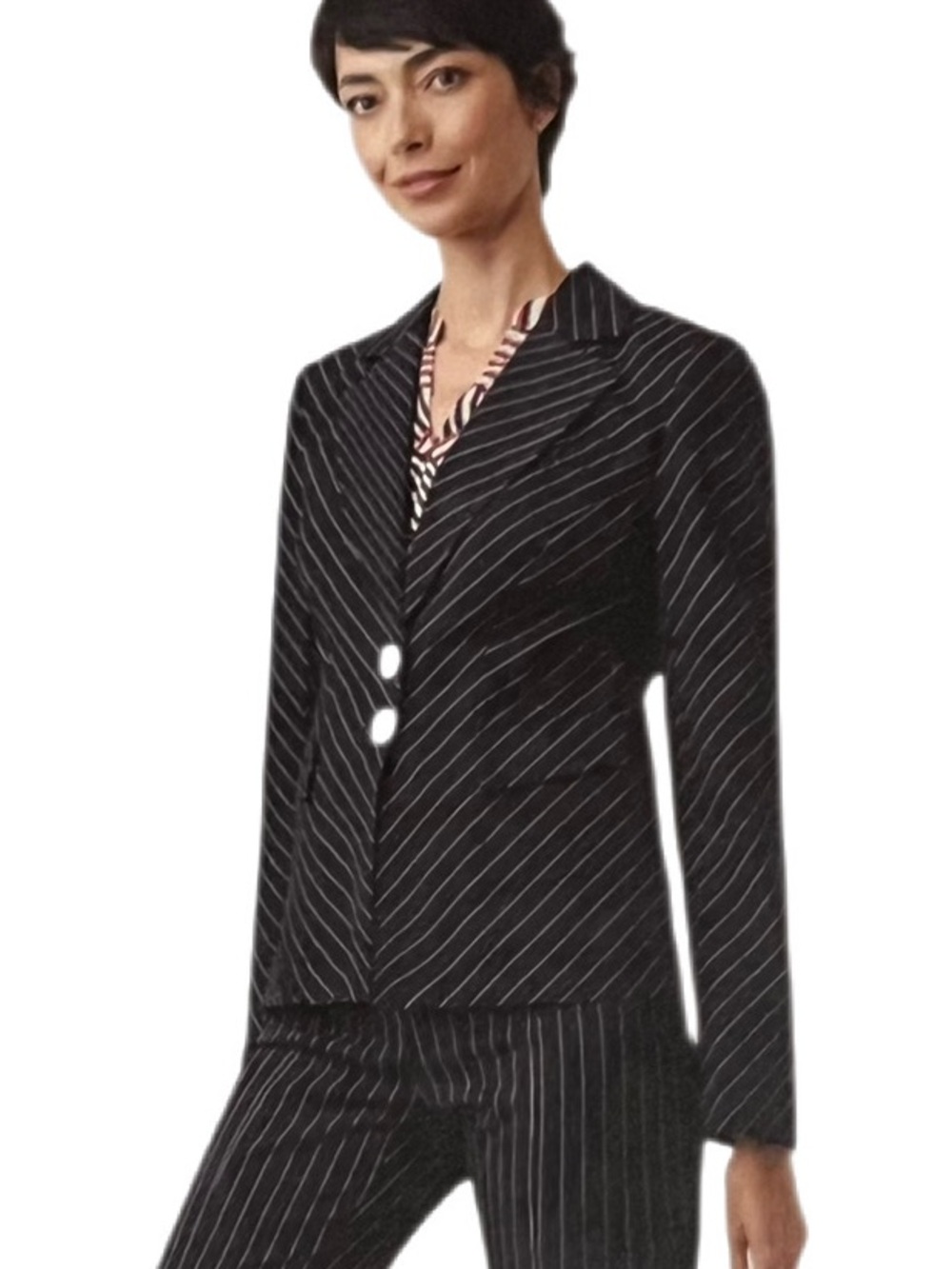 Carlisle Black Pinstripe Blazer Jacket - NWT